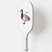 Wilde eend cartoon illustratie pickleball paddle (Links)
