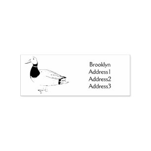 Wilde eend cartoon illustratie rubberstempel