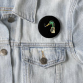 Wilde eend die sigaret rookt meme grappige wilde e ronde button 5,7 cm (In situ)