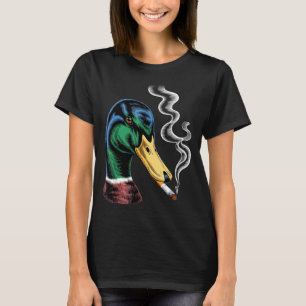 Wilde eend die sigaret rookt meme grappige wilde e t-shirt