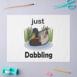Wilde Eend Doet Gewoon Een Duikbad Feestje Tissuepapier