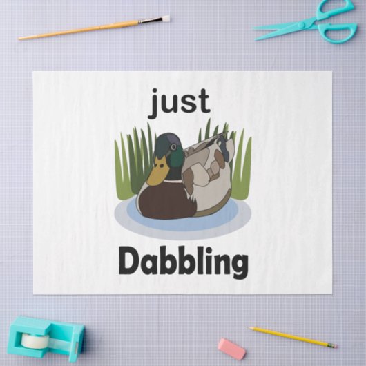Wilde Eend Doet Gewoon Een Duikbad Feestje Tissuepapier (Craft)