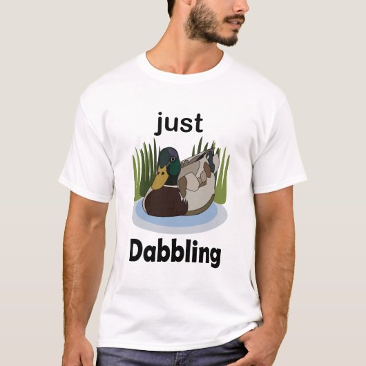 Wilde Eend Doet Gewoon Een Duikfeestje T-shirt (Voorkant)