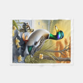 Wilde Eend en Eendje Fleece Deken (Voorkant (Horizontaal))