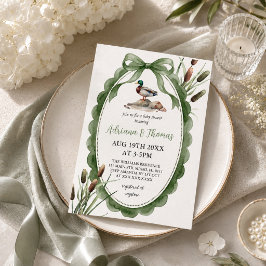 Wilde Eend Groene Baby Shower Kaart