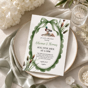 Wilde Eend Groene Baby Shower Kaart