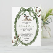 Wilde Eend Groene Baby Shower Kaart (Staand voorkant)