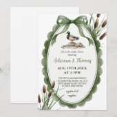 Wilde Eend Groene Baby Shower Kaart (Voorkant / Achterkant)