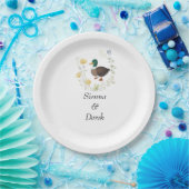 Wilde Eend Huwelijk Papieren Bordje (Feest)