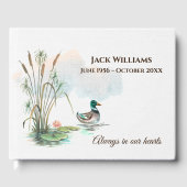 Wilde Eend in Lisdodde Funeral Gastenboek (Voorkant)