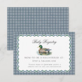 Wilde Eend Jacht Gingham Baby Cadeau Kaart (Voorkant / Achterkant)