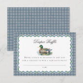 Wilde Eend Jacht Gingham Luier Raffle Inzet Informatiekaartje (Voorkant / Achterkant)