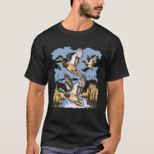 Wilde Eend Jacht Mama Retro Camouflage Papa M T-shirt
