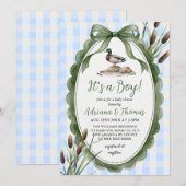 Wilde Eend Jongen Baby Shower  Kaart (Voorkant / Achterkant)
