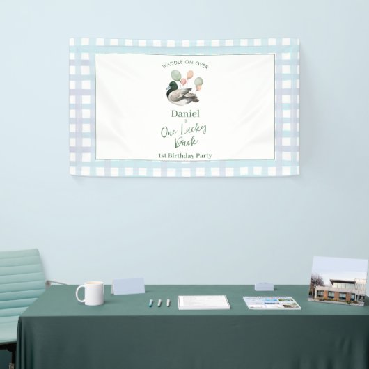 Wilde Eend Lucky Duck 1e Verjaardag Spandoek (Beurs)