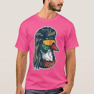 wilde eend met mulletbril op jacht t-shirt