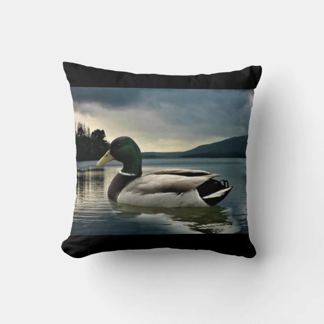 Wilde Eend Op Het Meer Kussen (Voorkant)