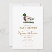 Wilde Eend | QR Code Cadeau Registratie Baby Showe Kaart (Voorkant)