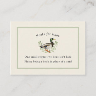 Wilde Eend Salie Groen Vintage Babyboek Informatiekaartje