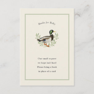 Wilde Eend Salie Groene Vintage Babyboek Informatiekaartje