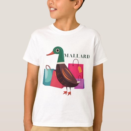 Wilde eend woordgrap grappige vogel t-shirt (Voorkant)