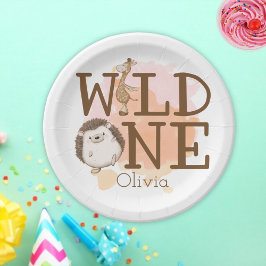 Wilde eenden eerste geboorte wilde dieren papieren bordje