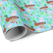 Wilde eenden in een moeraspatroon cadeaupapier (Rol Hoek)