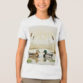 Wilde eenden Tri-Blend shirt (Voorkant)