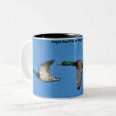 Wilde Eenden Tweekleurige Koffiemok (Voorkant links)