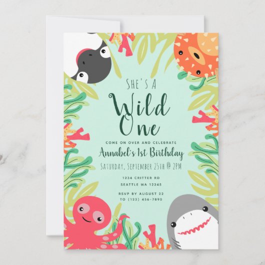 Wilde eenhoevige Zeeen, kinderen, uitnodiging (Voorkant)