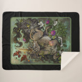 wilde eenhoorn sherpa deken (Voorkant (horizontaal))