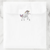 Wilde Eenhoorn Sticker met Regenboog Manen en Goud (Tas)