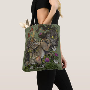 wilde eenhoorn tote bag