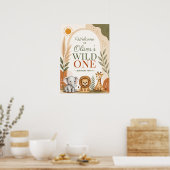 Wilde Eerste Safari Verjaardag Poster (Keuken)