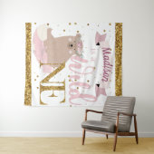 Wilde Eerste Verjaardag Meisje Persoonlijk Wandkleed (In Situ (horizontaal))