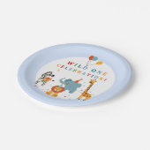 Wilde Eerste Verjaardag Papieren Bordje (Gekanteld)