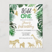 Wilde eerste verjaardag Safari Briefkaart (Voorkant)