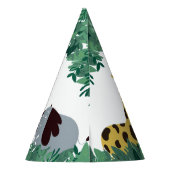 Wilde Eerste Verjaardagsfeestje Jungle Safari Feesthoedjes (Achterkant)