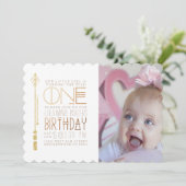 Wilde | Eerste verjaardagsfeestje uitnodigen foto Kaart (Staand voorkant)