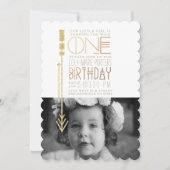 Wilde | Eerste verjaardagsfeestje uitnodigen foto Kaart (Voorkant)