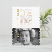 Wilde | Eerste verjaardagsfeestje uitnodigen foto Kaart (Staand voorkant)