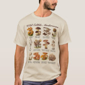 Wilde eetbare paddenstoelen T-shirt (Voorkant)