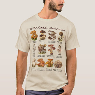 Wilde eetbare paddenstoelen T-shirt