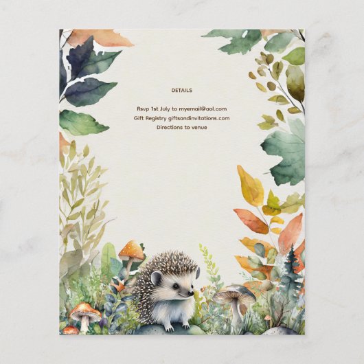 Wilde Egel Baby Bosdieren (Achterkant)