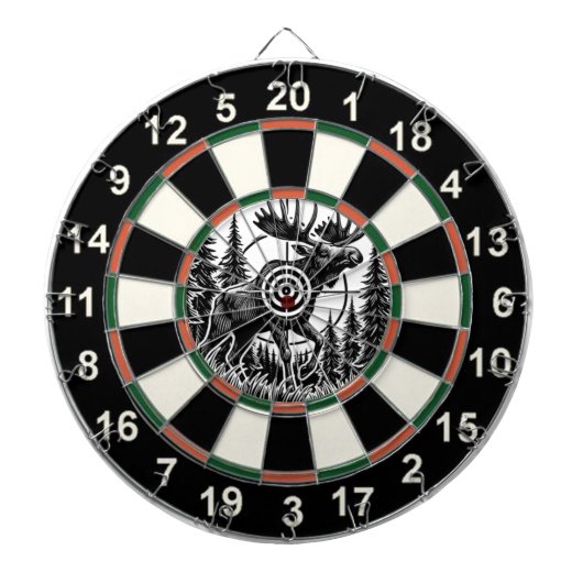 Wilde eland in Forest Target Dartbord (Voorkant)