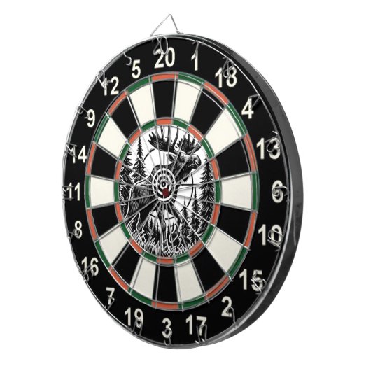 Wilde eland in Forest Target Dartbord (Voorkant Rechts)