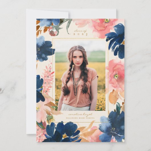 Wilde Elegantie | 2024 Afstuderen Foto aankondigin Aankondiging (Voorkant)