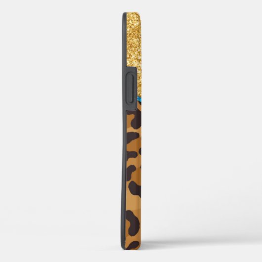 Wilde Elegantie: Dierlijke Huiddouanenaam w/Monogr Case-Mate iPhone Case (Achterkant / Rechts)