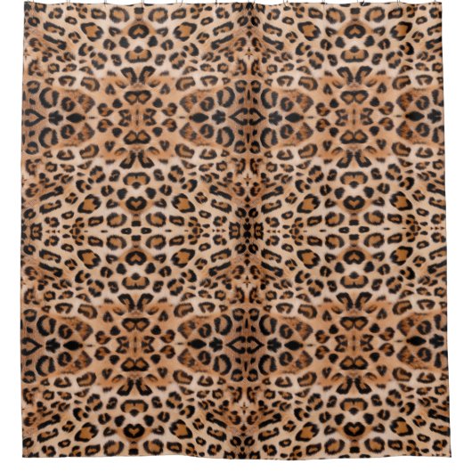Wilde Elegantie Luipaardprint Douchegordijn (Voorkant)