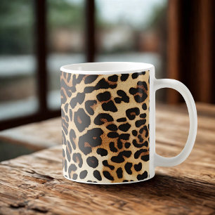 Wilde Elegantie Luipaardprint Koffiemok